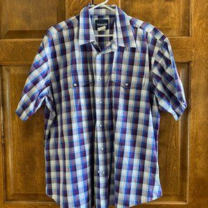 Wrangler Western Snap Down Short Sleeve Shirt - Size XXL